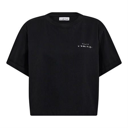 Haute L'Amitié HL Crew Neck Crop Tee Black